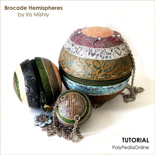 Polymer Clay Brocade Collection Zippered Purses Tutorial (eBook+Videos)