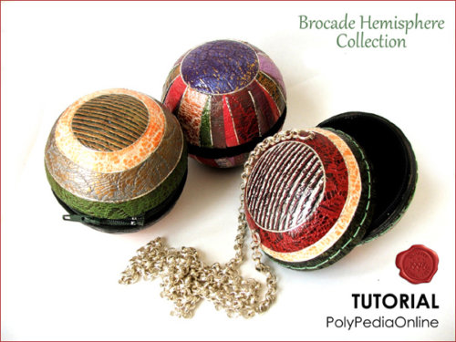 Polymer Clay Brocade Collection Zippered Purses Tutorial (eBook+Videos)