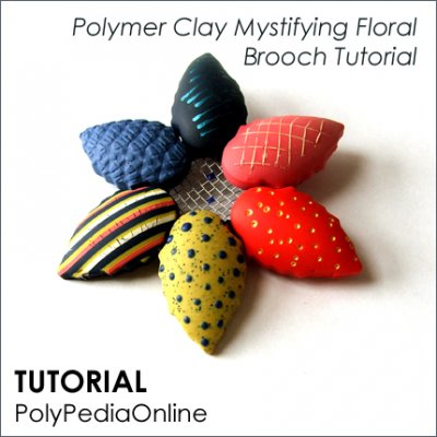 Polymer Clay Mosquito Technique Tutorial - Mystifying Floral Brooch (eBook)