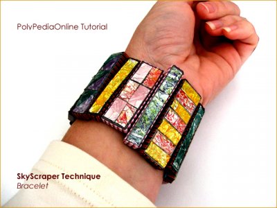 SkyScraper Technique - Polymer Clay Bracelet, Brooch Tutorial (eBook+Videos)