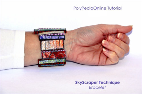 SkyScraper Technique - Polymer Clay Bracelet, Brooch Tutorial (eBook+Videos)