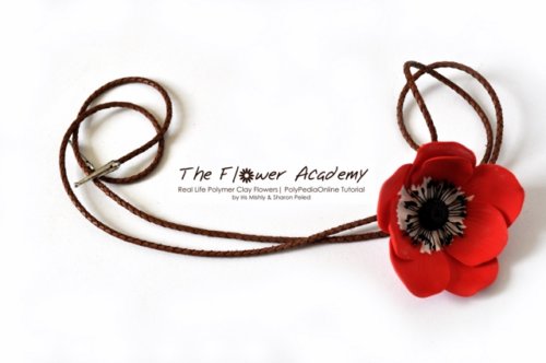 Polymer clay flower academy tutorial - how to create polymer clay flowers anemone