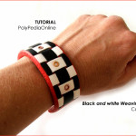 Polymer Clay Black & White Weaved Cuff/Bracelet Tutorial (eBook+Video)