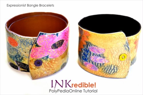 INKredible Alcohol Inks Polymer Clay Tutorial - Expressionist Bracelets & Mirror (eBook+Video)