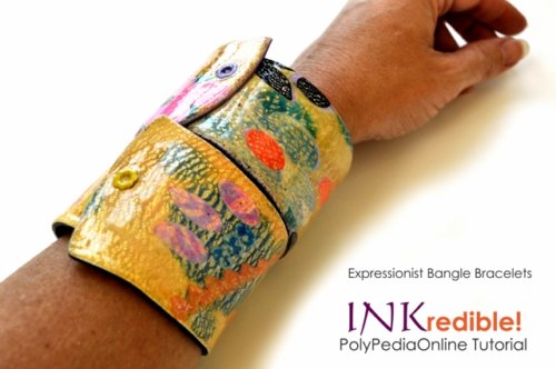 INKredible Alcohol Inks Polymer Clay Tutorial - Expressionist Bracelets & Mirror (eBook+Video)