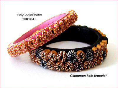 Polymer Clay Cinnamon Rolling Bracelet Tutorial (eBook+Video)