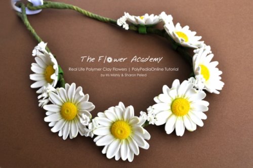 Polymer clay flower academy tutorial - how to create polymer clay flowers daisy