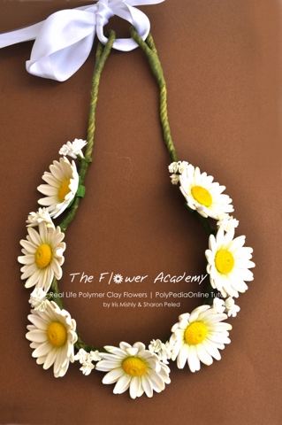 Polymer clay flower academy tutorial - how to create polymer clay flowers daisy crown