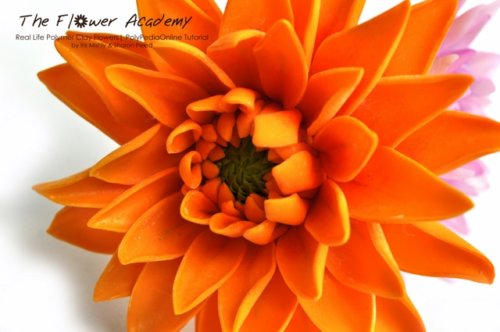 Polymer clay flower academy tutorial - how to create polymer clay flowers dahlia