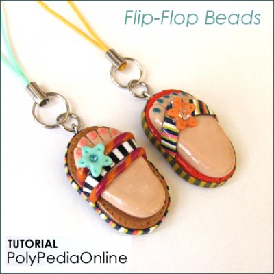 Polymer Clay Flip Flops Charms Tutorial (eBook)