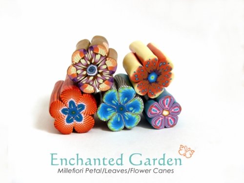 The Complete "Enchanted Garden" 14 Polymer Clay Millefiori Flower Canes Tutorial (eBooks+Videos)