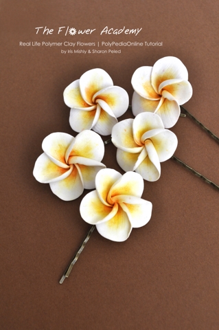 Plumeria Handmade Miniatures Clay Flowers - thaiminiaturestore