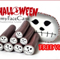 free polymer clay tutorial halloween millefiori cane