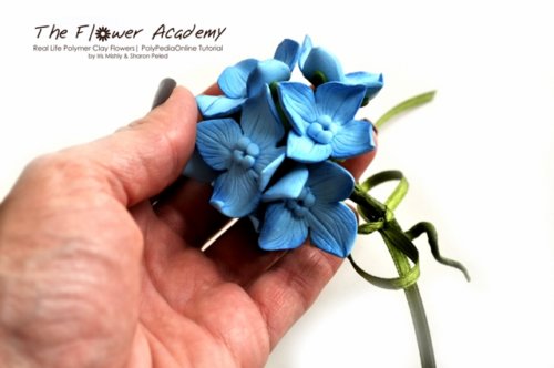 Flower Academy Polymer Clay Flowers Tutorial - Hydrangea Flower