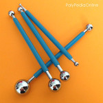 4 Modelling Ball Tools Set (double sided) for Polymer Clay