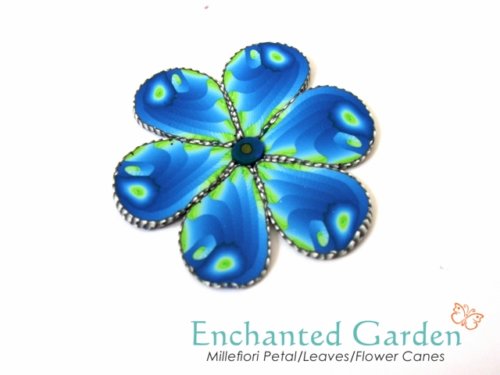 Polymer Clay Ocean Wave Fantasy Millefiori Flower, Petal, Leaf Cane Tutorial (eBook+Video)