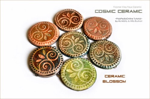 Cosmic Ceramic Polymer Clay Tutorial - Round About & Ceramic Blossom Beads