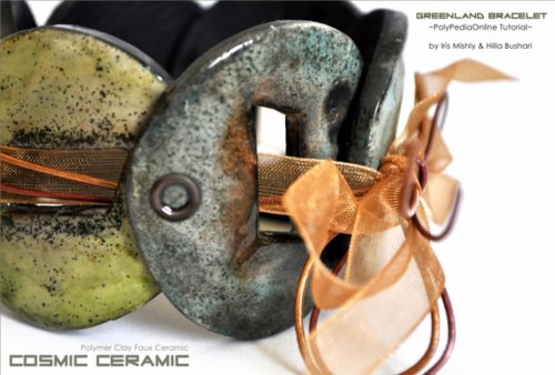 Cosmic Ceramic Polymer Clay Tutorial - Faux Ceramic GreenLand Bracelet