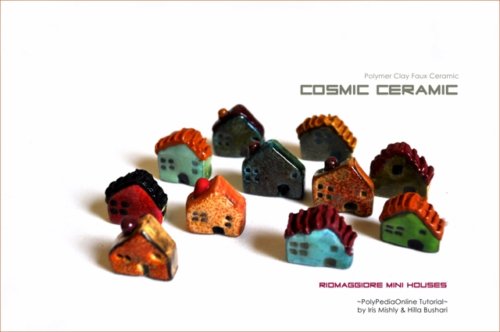 Cosmic Ceramic Polymer Clay Tutorial - Faux Ceramic Riomaggiore Mini-Houses Beads