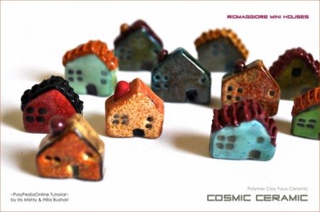 Cosmic Ceramic Polymer Clay Tutorial - Faux Ceramic Riomaggiore Mini-Houses Beads