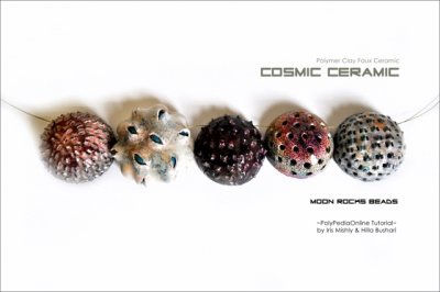 Cosmic Ceramic Polymer Clay Tutorial - Faux Ceramic Moon Rocks Beads