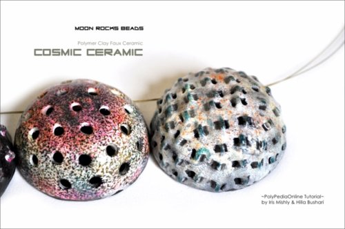 Cosmic Ceramic Polymer Clay Tutorial - Faux Ceramic Moon Rocks Beads