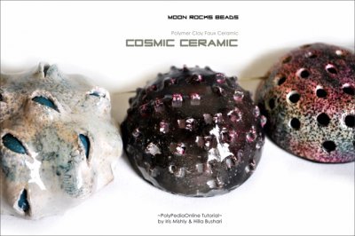 Cosmic Ceramic Polymer Clay Tutorial - Faux Ceramic Moon Rocks Beads