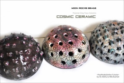 Cosmic Ceramic Polymer Clay Tutorial - Faux Ceramic Moon Rocks Beads