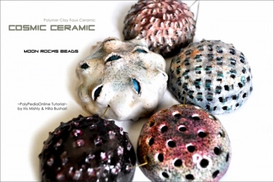 Cosmic Ceramic Polymer Clay Tutorial - Faux Ceramic Moon Rocks Beads