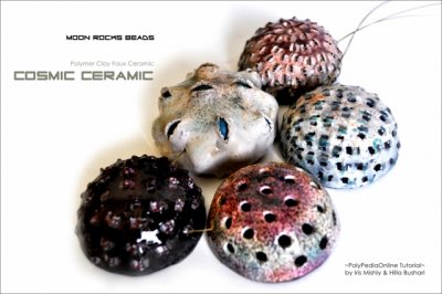 Cosmic Ceramic Polymer Clay Tutorial - Faux Ceramic Moon Rocks Beads