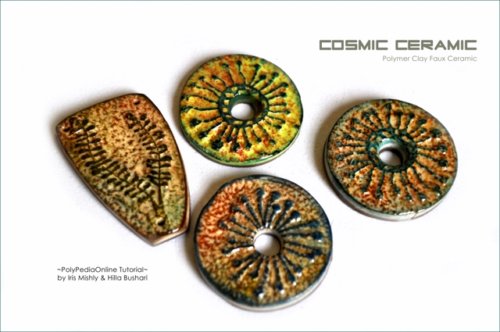Cosmic Ceramic Polymer Clay Tutorial - Round About & Ceramic Blossom Beads