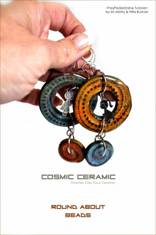 Cosmic Ceramic Polymer Clay Tutorial - Round About & Ceramic Blossom Beads
