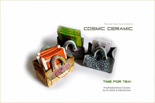 Cosmic Ceramic Polymer Clay Tutorial - Faux Ceramic Time For Tea Boxes Decoration