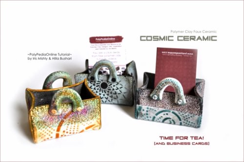 Cosmic Ceramic Polymer Clay Tutorial - Faux Ceramic Time For Tea Boxes Decoration