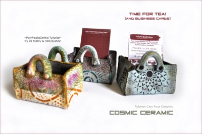 Cosmic Ceramic Polymer Clay Tutorial - Faux Ceramic Time For Tea Boxes Decoration