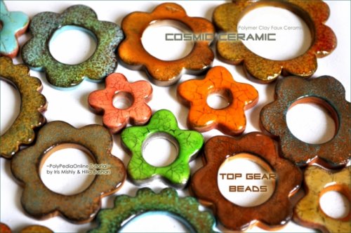 Cosmic Ceramic Polymer Clay Tutorial - Faux Ceramic Top Gear Beads