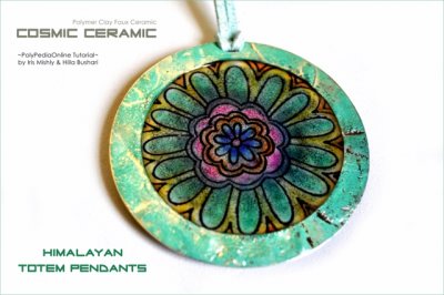 Cosmic Ceramic Polymer Clay Tutorial - Faux Ceramic Himalayan Totem Pendants