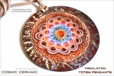 Cosmic Ceramic Polymer Clay Tutorial - Faux Ceramic Himalayan Totem Pendants