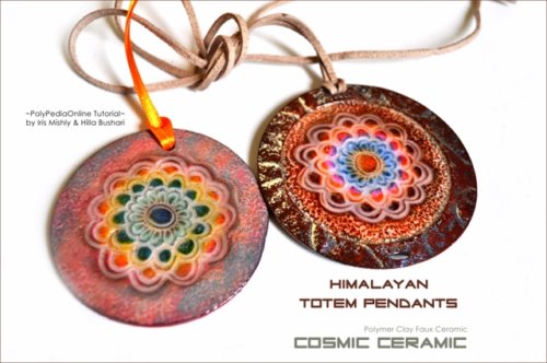 Cosmic Ceramic Polymer Clay Tutorial - Faux Ceramic Himalayan Totem Pendants