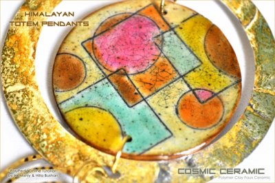 Cosmic Ceramic Polymer Clay Tutorial - Faux Ceramic Himalayan Totem Pendants