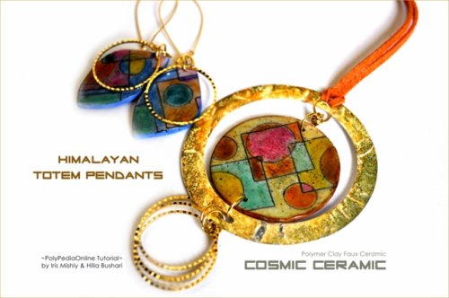 Cosmic Ceramic Polymer Clay Tutorial - Faux Ceramic Himalayan Totem Pendants