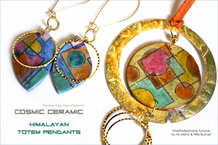 Cosmic Ceramic Polymer Clay Tutorial - Faux Ceramic Himalayan Totem Pendants