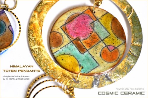 Cosmic Ceramic Polymer Clay Tutorial - Faux Ceramic Himalayan Totem Pendants