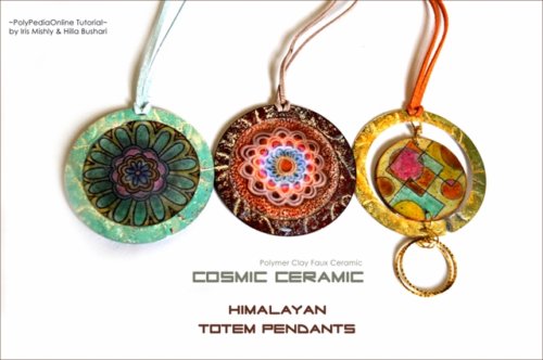 Cosmic Ceramic Polymer Clay Tutorial - Faux Ceramic Himalayan Totem Pendants