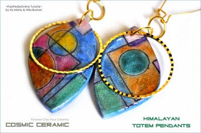 Cosmic Ceramic Polymer Clay Tutorial - Faux Ceramic Himalayan Totem Pendants