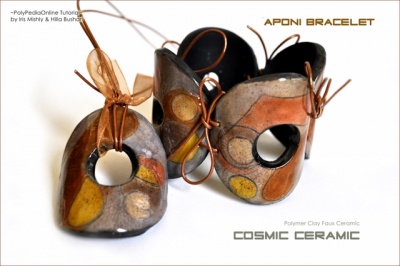 Cosmic Ceramic Polymer Clay Tutorial - Faux Ceramic Aponi Beads Bracelet