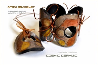 Cosmic Ceramic Polymer Clay Tutorial - Faux Ceramic Aponi Beads Bracelet