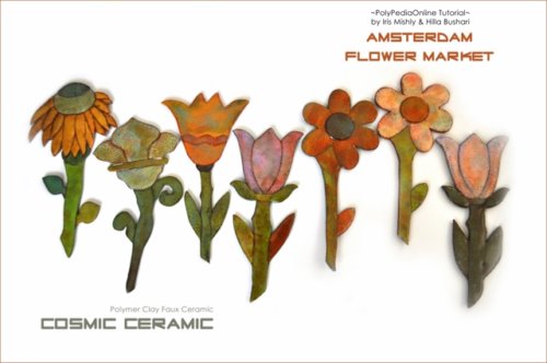 Cosmic Ceramic Polymer Clay Tutorial - Amsterdam Flower Market Wall Decor