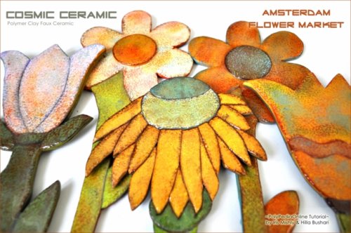 Cosmic Ceramic Polymer Clay Tutorial - Amsterdam Flower Market Wall Decor