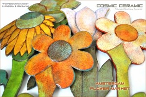 Cosmic Ceramic Polymer Clay Tutorial - Amsterdam Flower Market Wall Decor